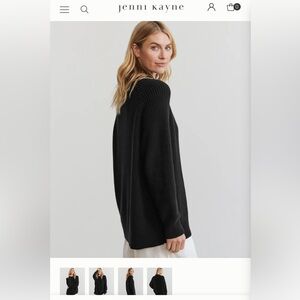 Jenni Kayne Black Oversized Cotton Fisherman